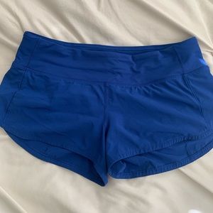 Blue Lululemon Speed Up Shorts